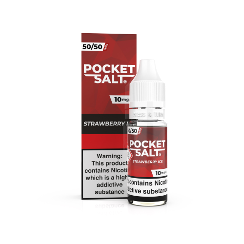 Product Image of Strawberry Ice Nic Salt E-Liquid by Pocket Salt By Drip Hacks 10ml