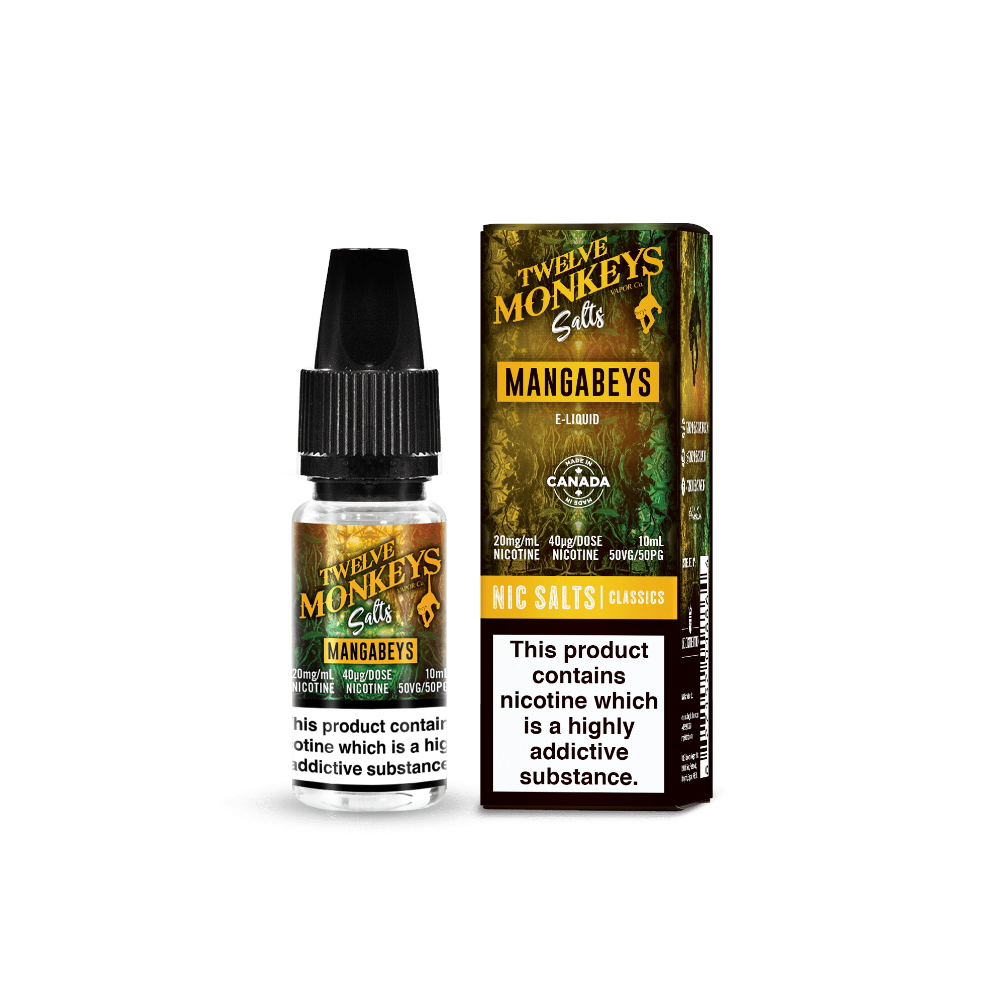 Product Image of Mangabeys Nic Salt E-Liquid by Twelve Monkeys Salt 10ml