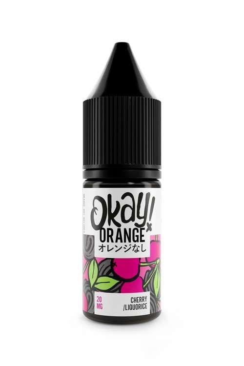 Product Image of Cherry Liquorice Nic Salt E-Liquid by Okay ! Orange 10ml