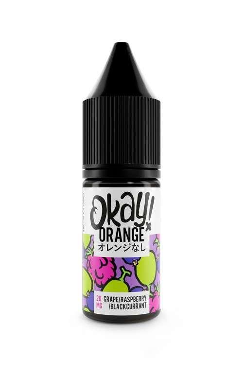 Product Image of Grape Raspberry Blackcurrant Nic Salt E-Liquid by Okay ! Orange 10ml