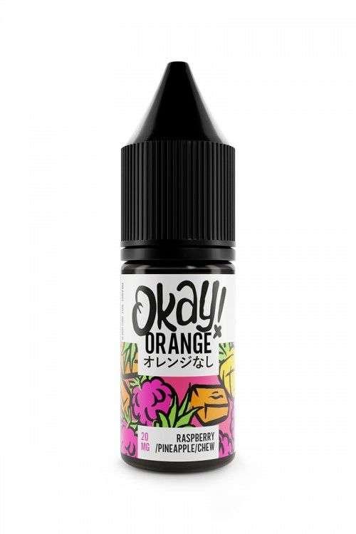 Product Image of Raspberry Pineapple Chew Nic Salt E-Liquid by Okay ! Orange 10ml