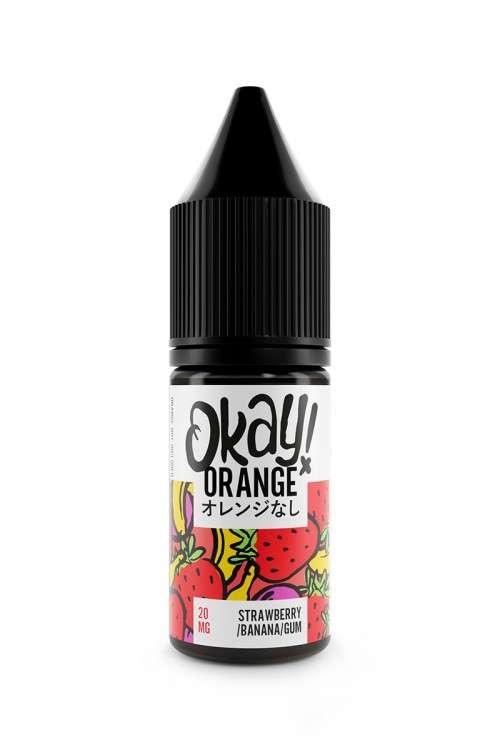 Product Image of Strawberry Banana Bubblegum Nic Salt E-Liquid by Okay ! Orange 10ml