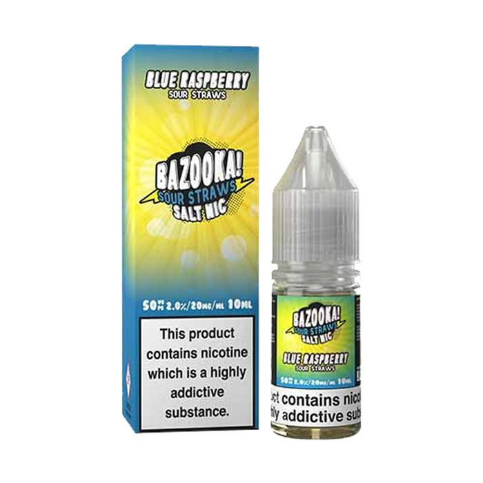 Product Image of Blue Raspberry Sour Straws Nic Salt E-Liquid by Bazooka 10ml