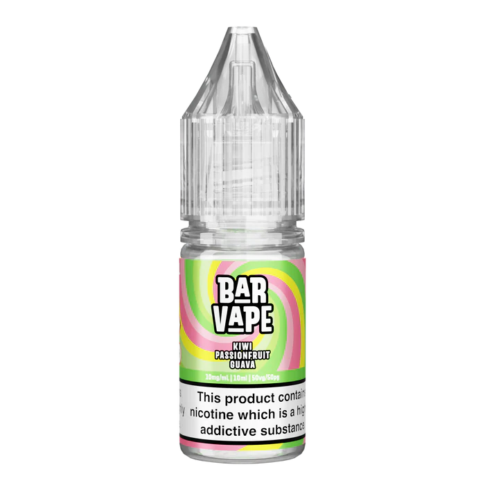 Product Image of Kiwi Passion Fruit Guava Nic Salt E-Liquid by Bar Vape 10ml