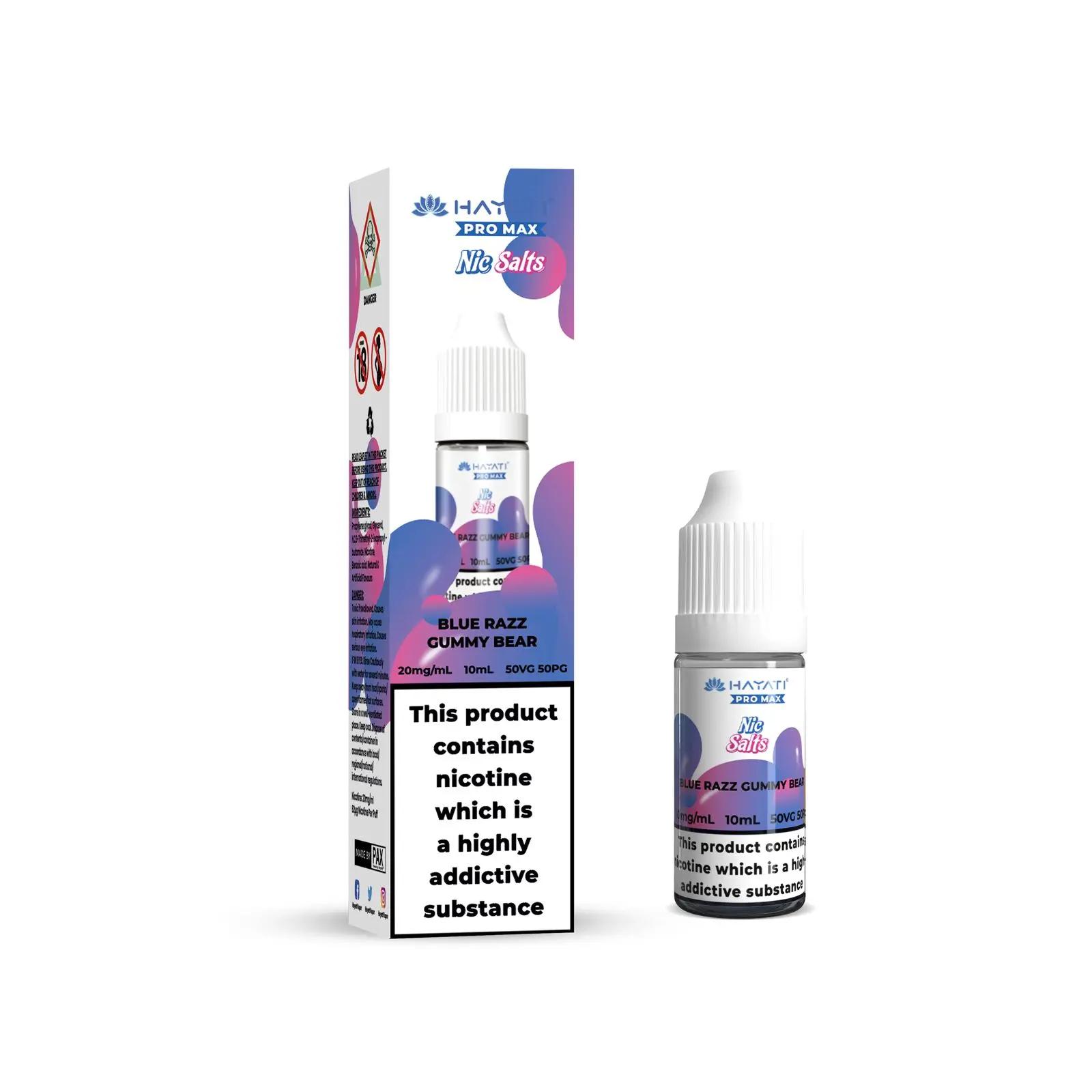 Product Image of Blue Razz Gummy Bear Nic Salt E-Liquid by Hayati Crystal Pro Max 10ml