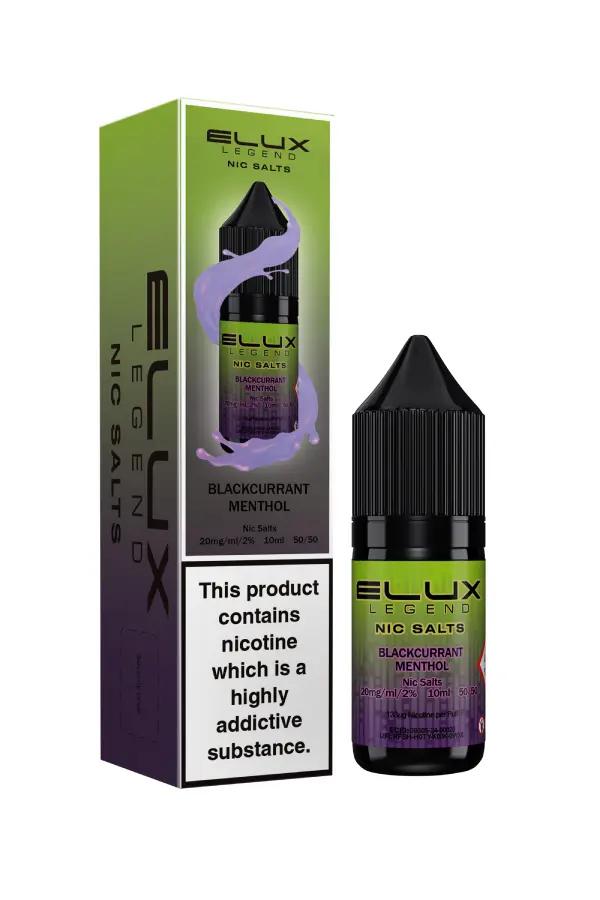 Product Image of Blackcurrant Menthol Nic Salt E-Liquid by Elux Legend 10ml