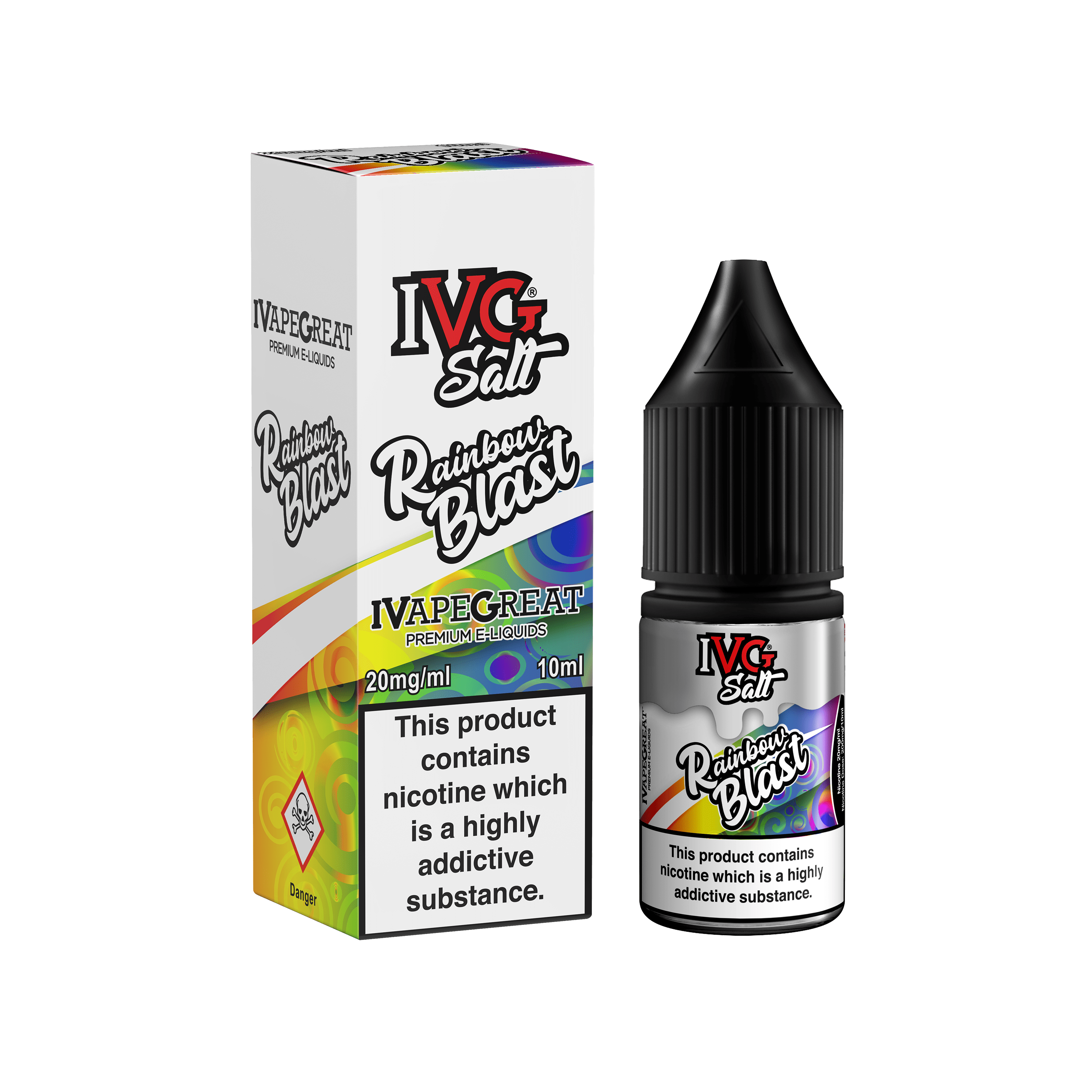 Product Image of Rainbow Blast Nic Salt E-Liquid By IVG 10ml