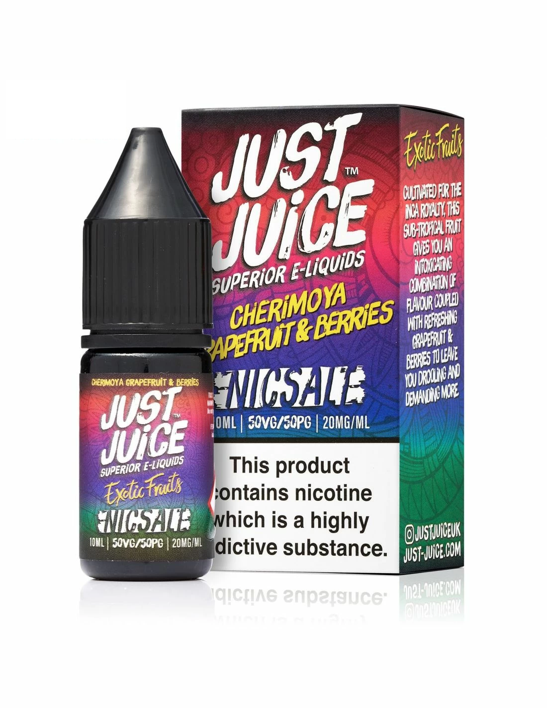 Product Image of Cherimoya, Grapefruit & Berries Nic Salt E-Liquid by Just Juice 10ml