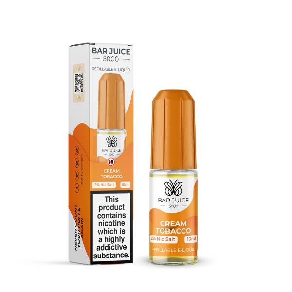 Product Image of Cream Tobacco Nic Salt E-Liquid by Bar Juice 5000 Salts 10ml