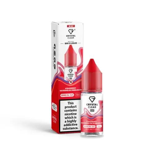 Product Image of Strawberry Watermelon Bubblegum Nic Salt E-Liquid by Crystal Clear Bar Salts 10ml