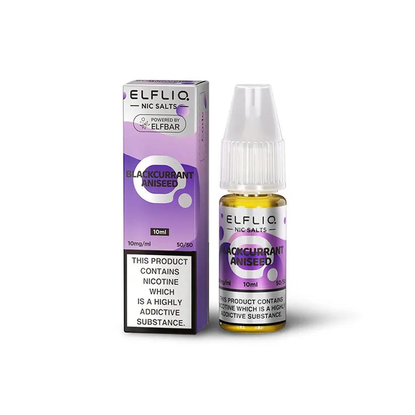 Product Image of Blackcurrant Aniseed Nic Salt E-Liquid by Elf Bar Elfliq Salts 10ml