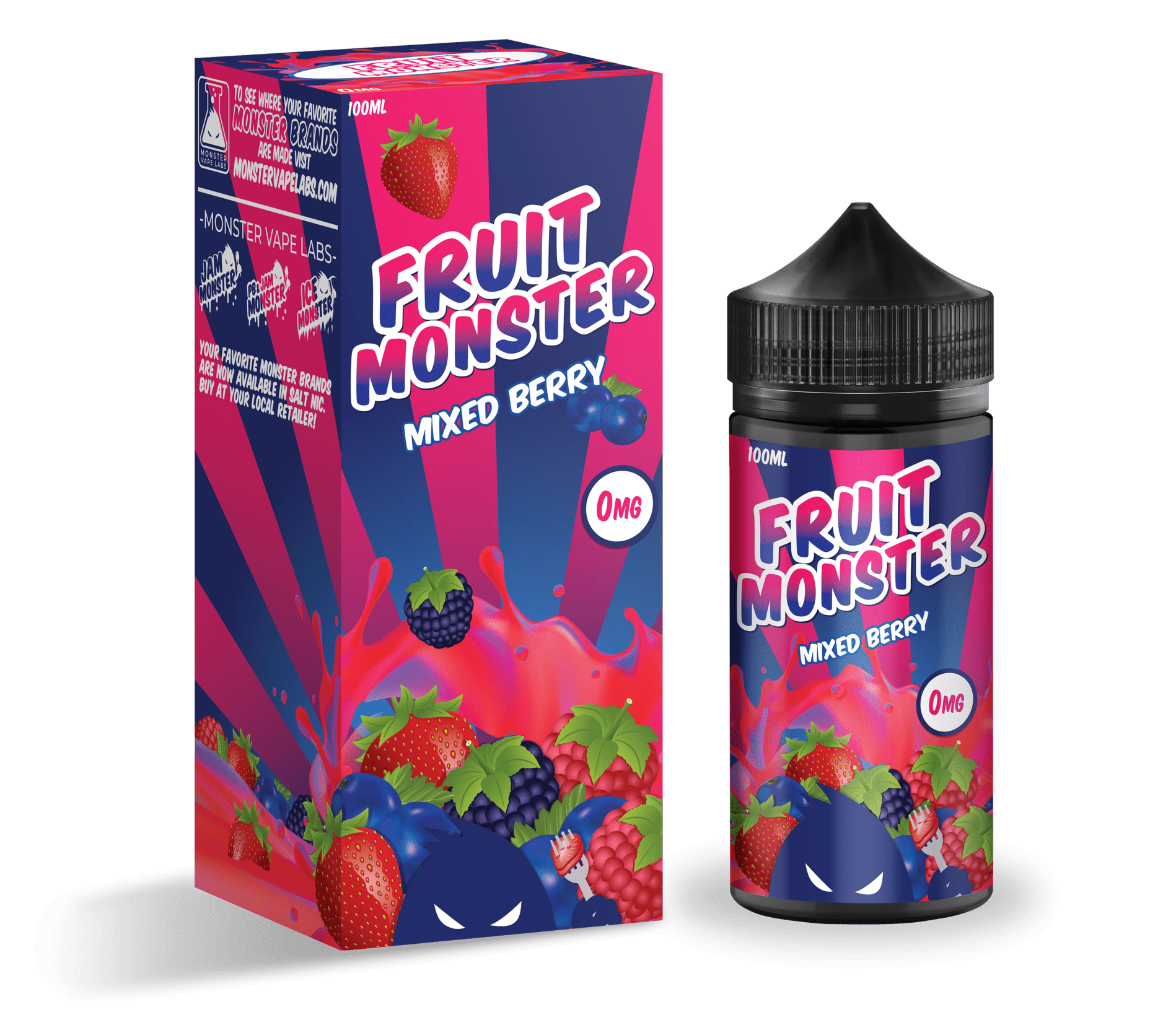 Product Image of Fruit Monster E Liquid - Mixed Berry - 100ml