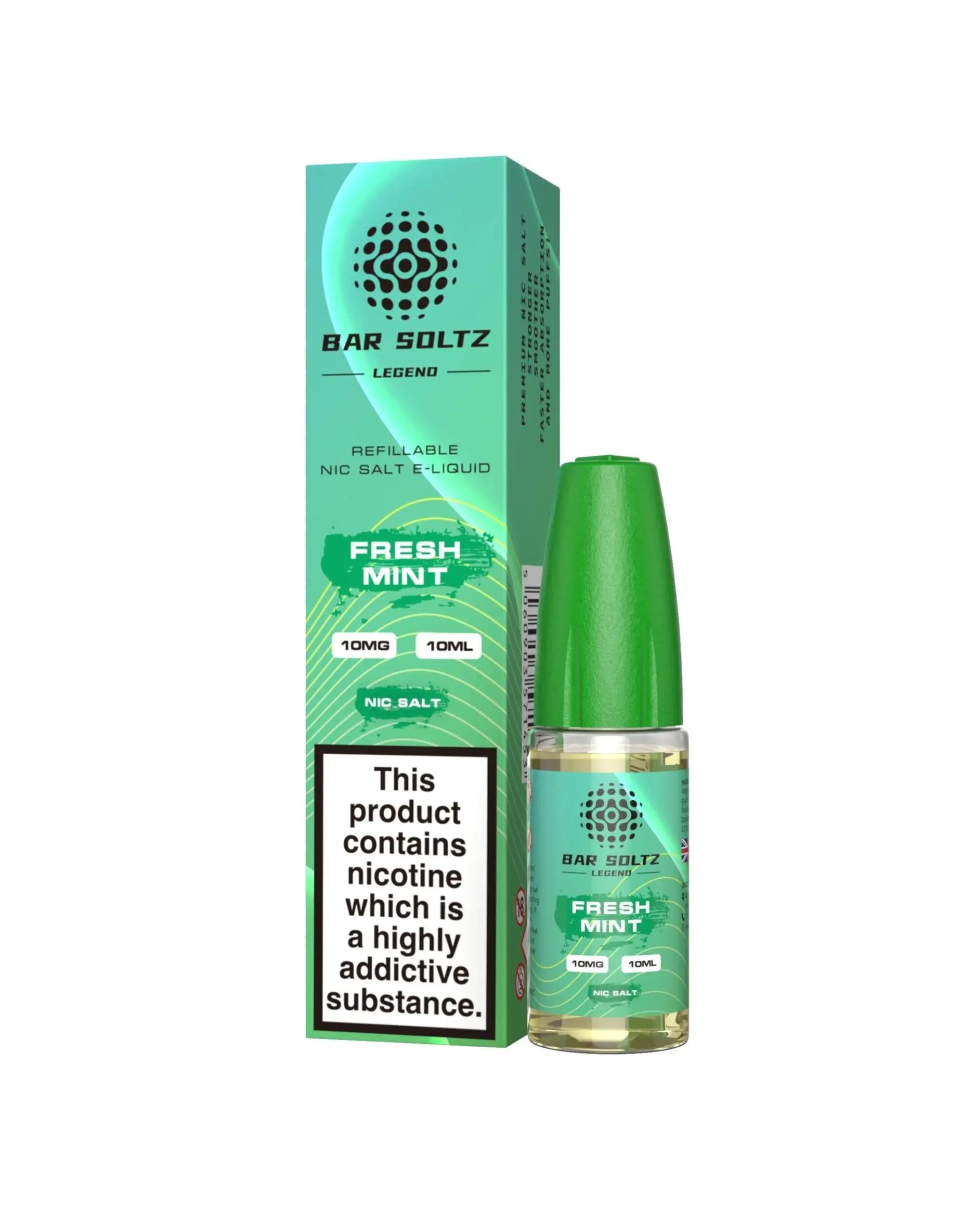 Product Image of Fresh Mint Nic Salt E-liquid by Bar Soltz Legend 10ml