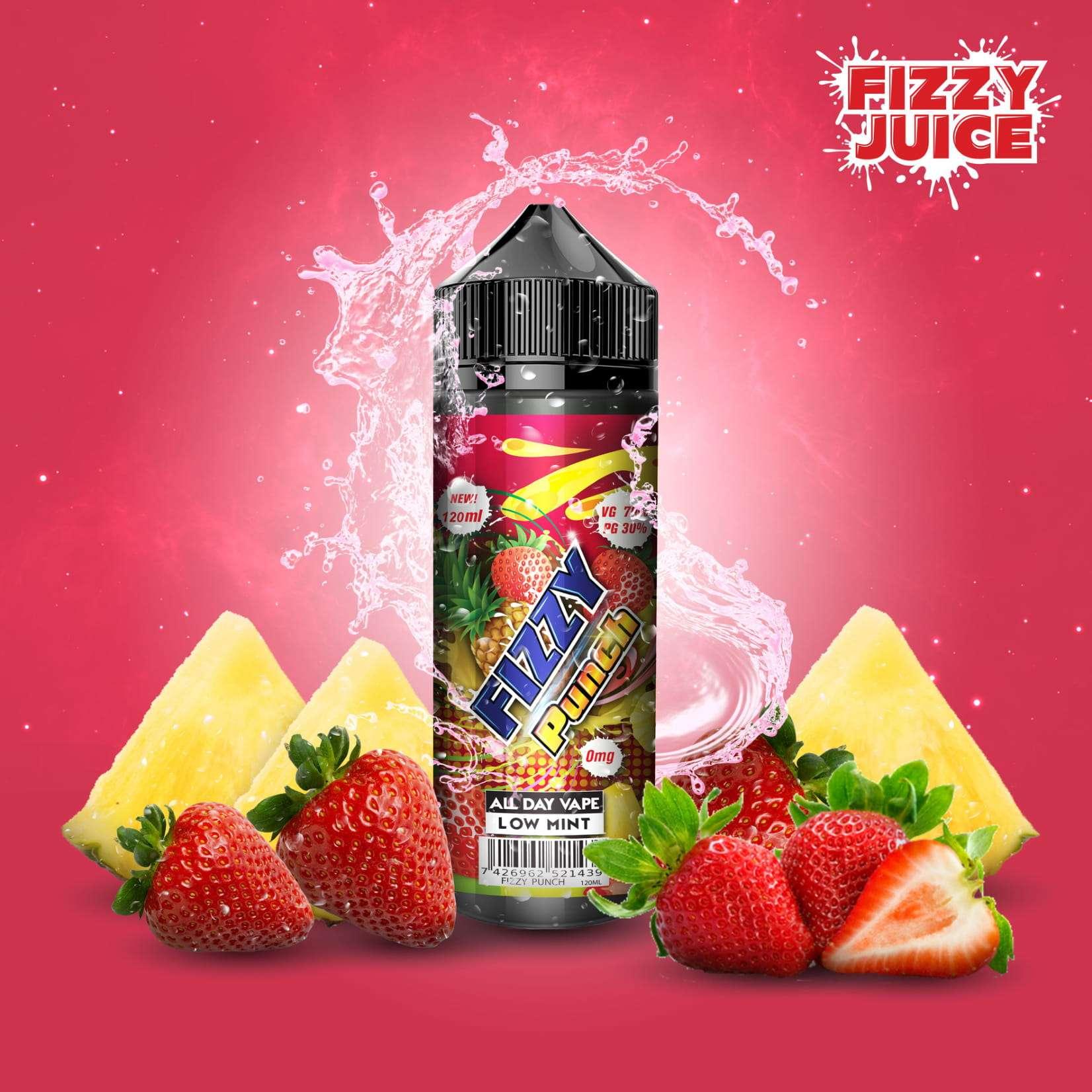 Product Image of Strawberry & Pineapple (Punch) Shortfill E-Liquid by Mohawk & Co Fizzy 100ml