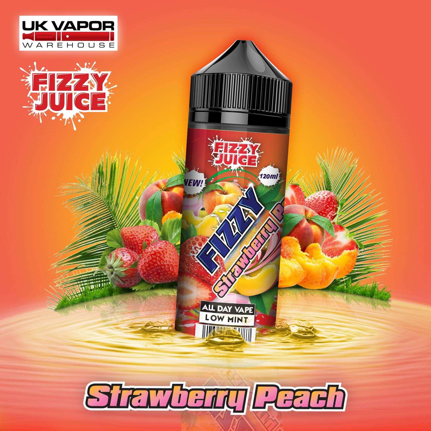 Product Image of Strawberry Peach Shortfill E-Liquid by Mohawk & Co Fizzy 100ml