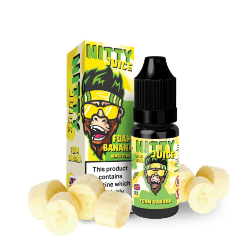 Product Image of Foam Banana Nic Salt E-Liquid by Vapes Bar Nitty Juice 10ml