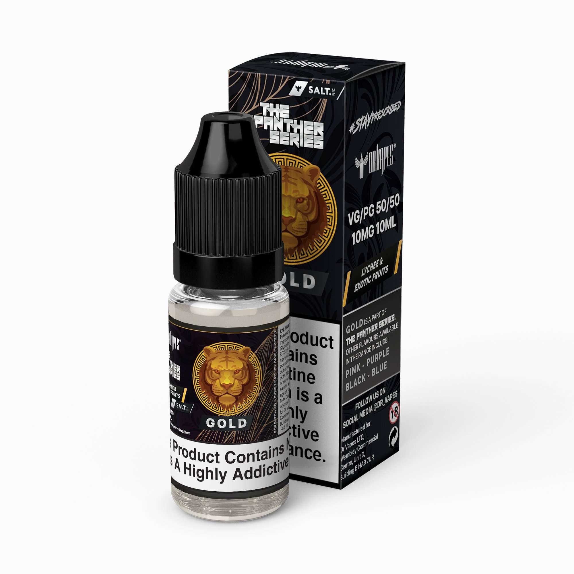 Product Image of Gold Nic Salt E-Liquid by Dr Vapes 10ml