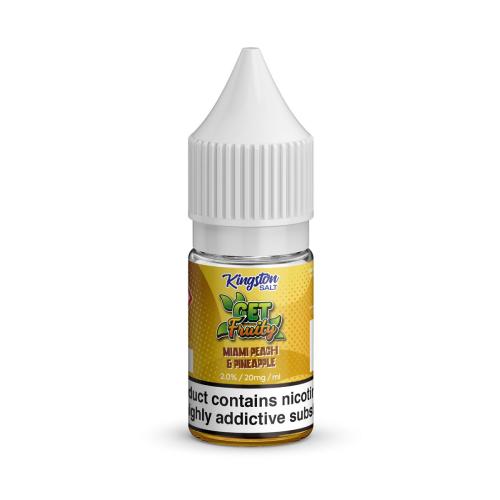 Product Image of Miami Peach and Pineapple Nic Salt E-liquid by Kingston Get Fruity Salt 10ml