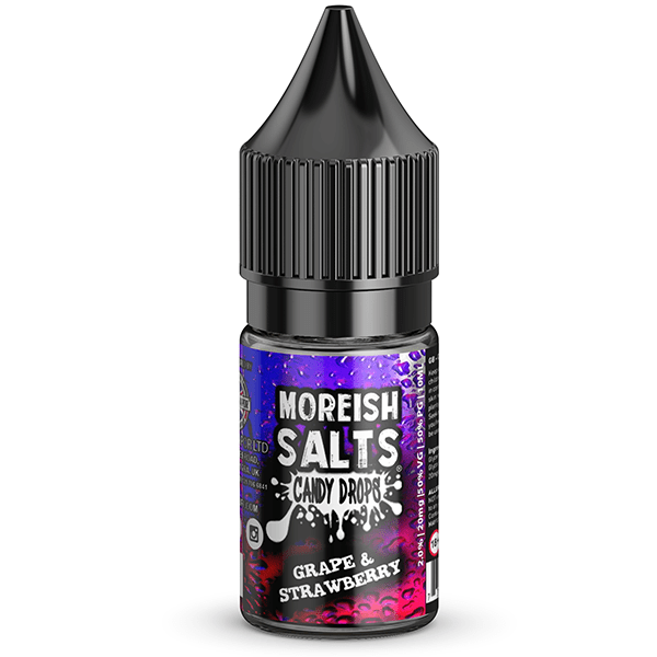 Product Image of Candy Drops Grape & Strawberry Nic Salt E-liquid by Moreish Puff 10ml