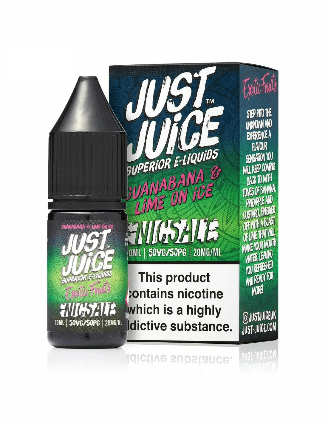 Product Image of Guanabana & Lime On Ice Nic Salt E-Liquid by Just Juice 10ml