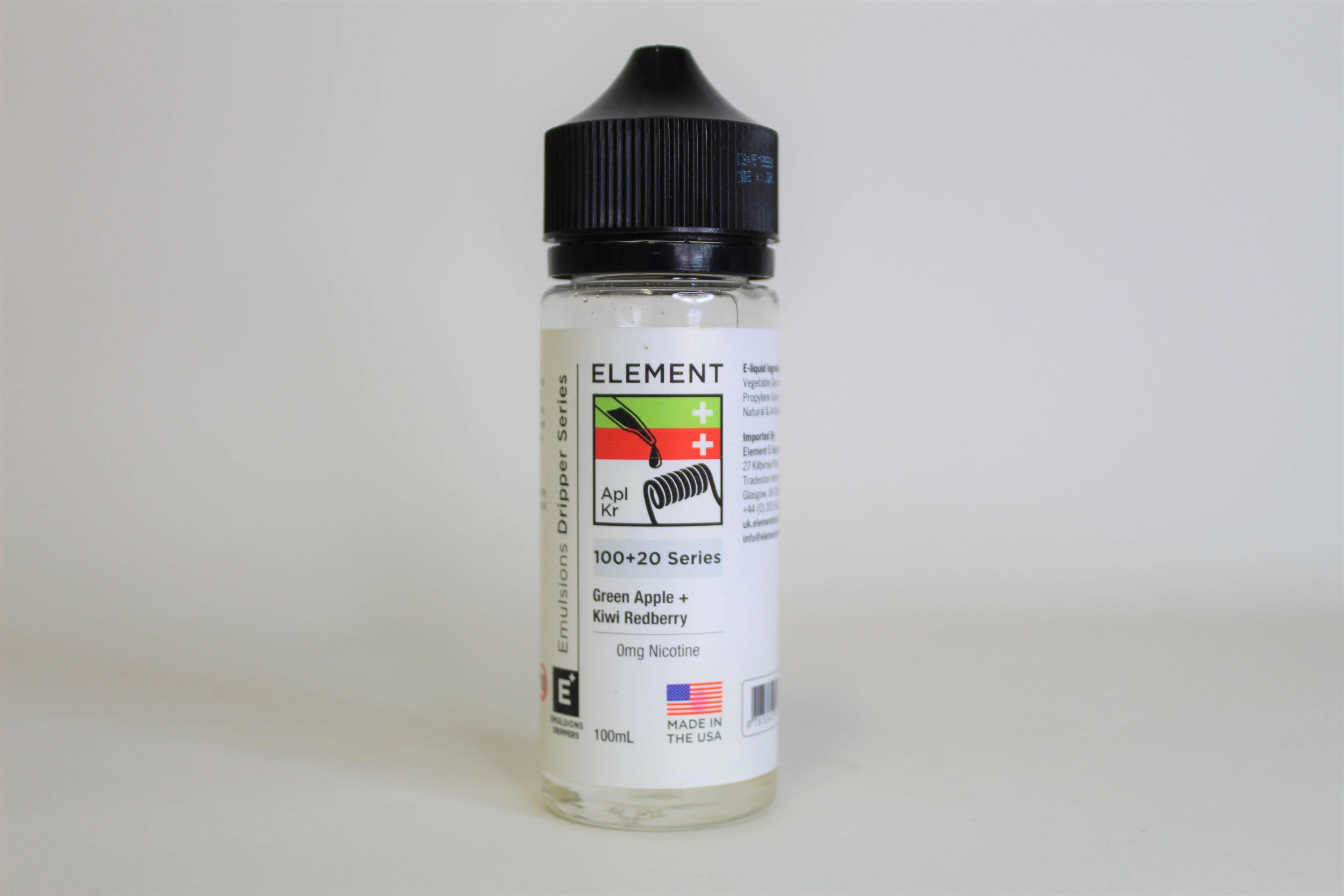 Product Image of Element E Liquid - Green Apple + Kiwi Redberry - 100ml