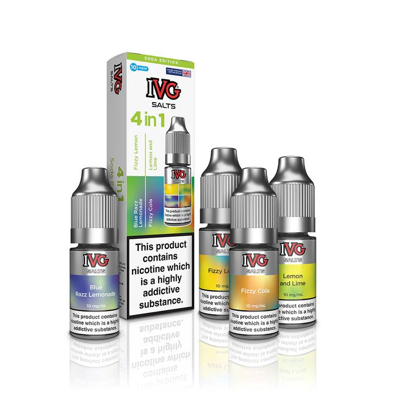 Product Image of Soda Edition 4 in 1 Nic Salt E-Liquid by IVG (4 x 10ml)