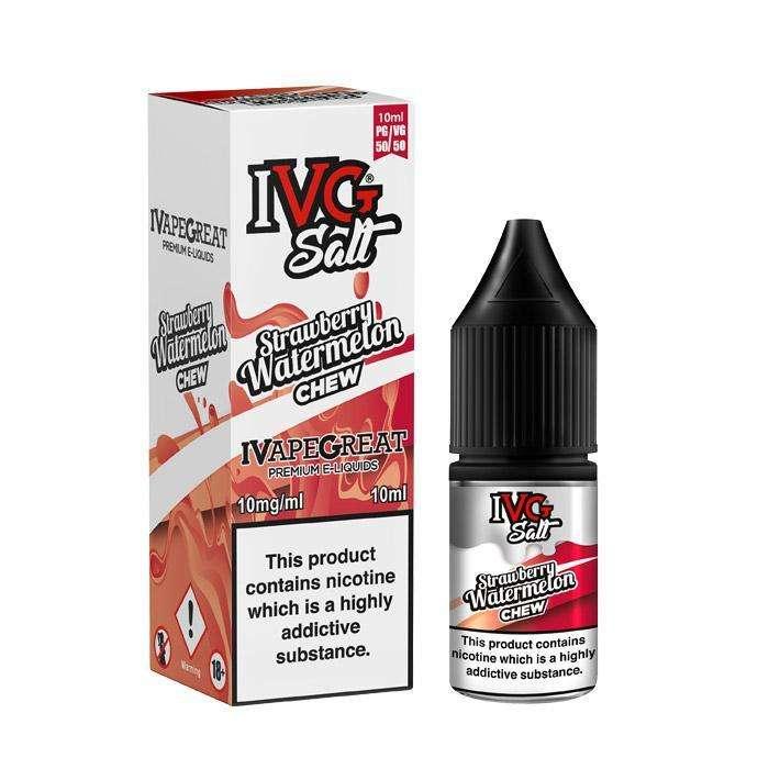 Product Image of Strawberry Watermelon Chew Nic Salt E-Liquid By IVG 10ml