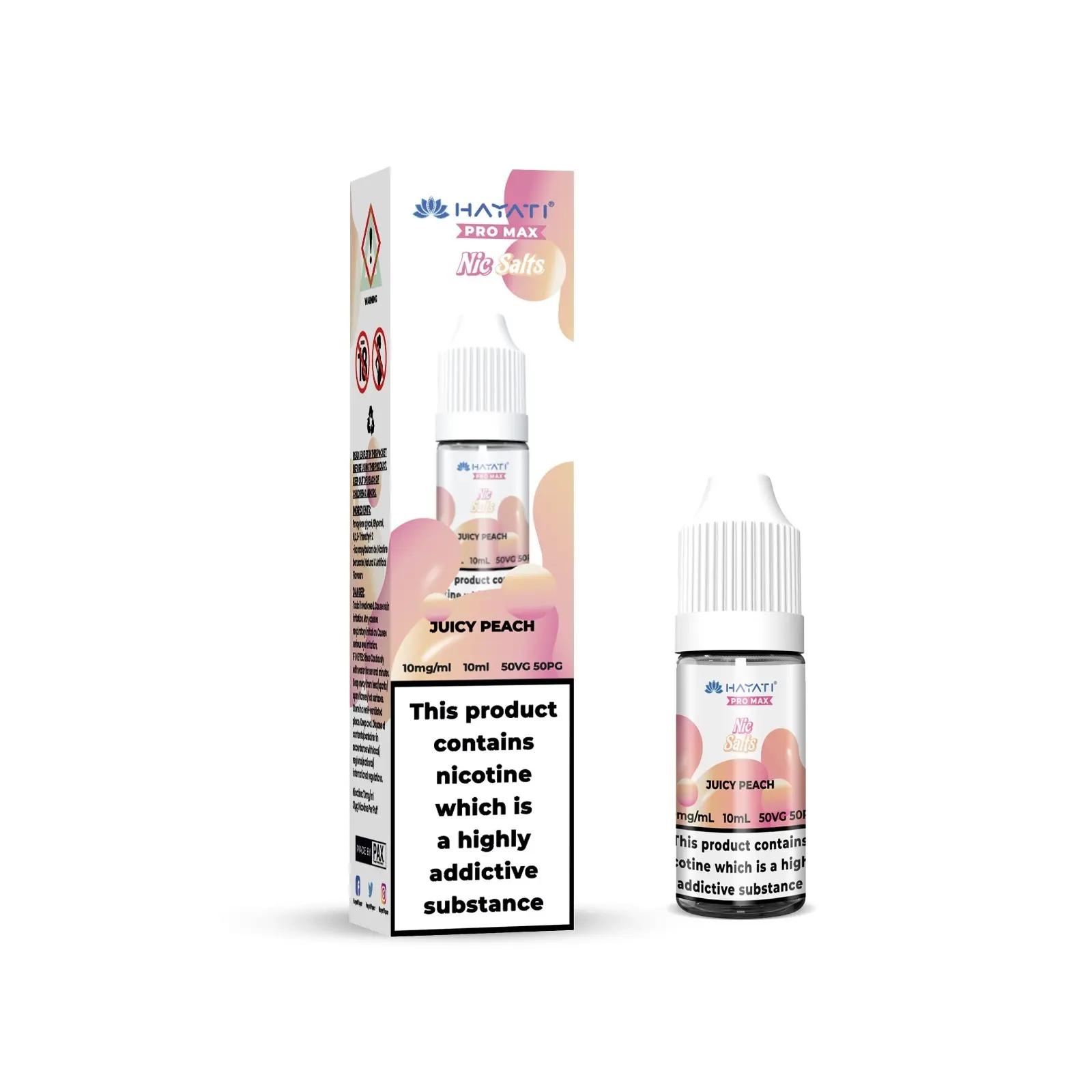 Product Image of Juicy Peach Nic Salt E-liquid by Hayati Crystal Pro Max 10ml