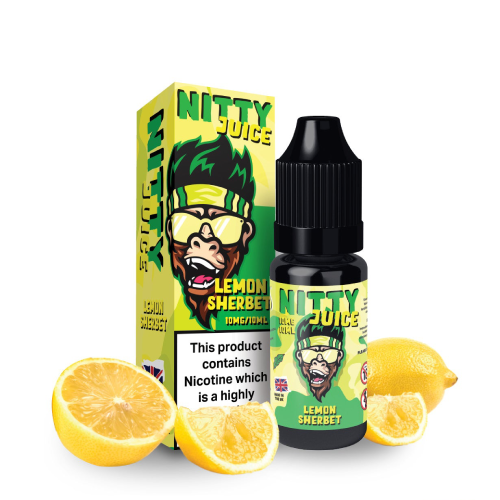 Product Image of Lemon Sherbet Nic Salt E-Liquid by Vapes Bar Nitty Juice 10ml