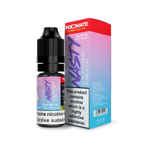 Product Image of Blue Raspberry Bubblegum Nic Salt E-Liquid by Nasty Podmate 10ml