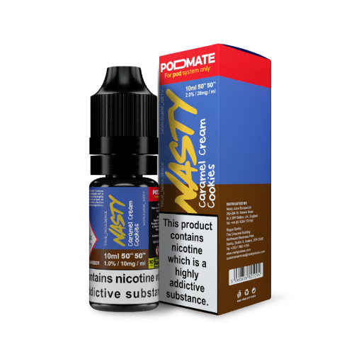 Product Image of Caramel Cream Cookies Nic Salt E-Liquid by Nasty Podmate 10ml