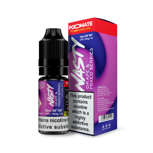 Product Image of Grapes & Mixed Berries Nic Salt E-Liquid by Nasty Podmate 10ml