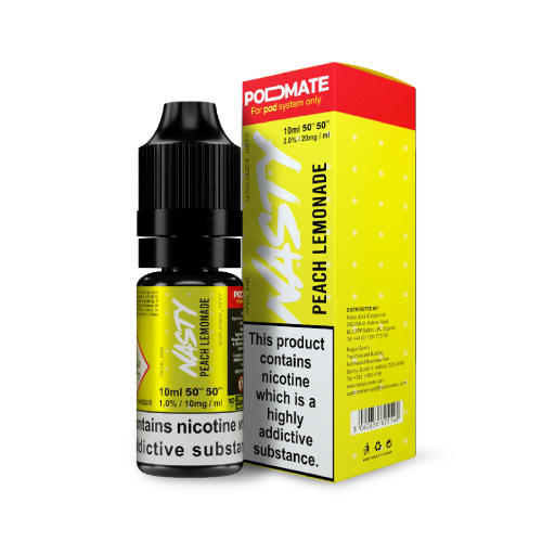 Product Image of Peach Lemonade Nic Salt E-Liquid by Nasty Podmate 10ml