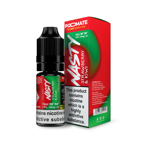 Product Image of Strawberry & Kiwi Nic Salt E-Liquid by Nasty Podmate 10ml