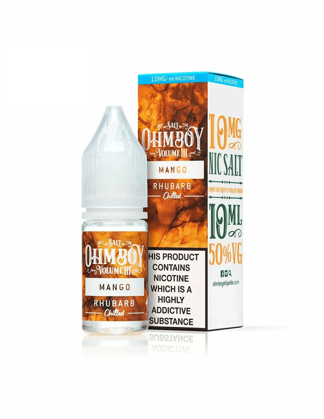 Product Image of Mango Rhubarb Chilled Nic Salt E-Liquid by Ohm Boy Volume III 10ml