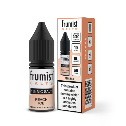 Product Image of Peach Ice Nic Salt E-Liquid by Frumist Salts 10ml