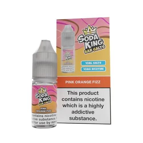 Product Image of Pink Orange Fizz Nic Salt E-Liquid by Soda King Bar Salts 10ml