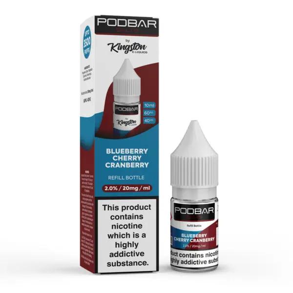 Product Image of PodBar Salts By Kingston - Blueberry Cherry Cranberry - 10ml