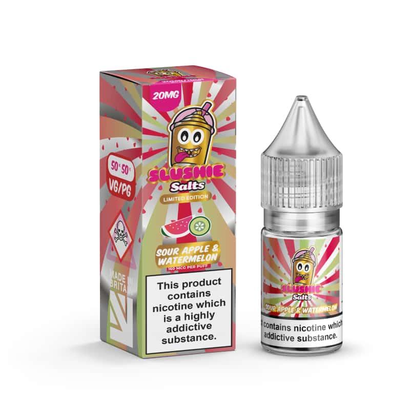 Product Image of Sour Apple & Watermelon Nic Salt E-Liquid by Slush Slushie Salts 10ml