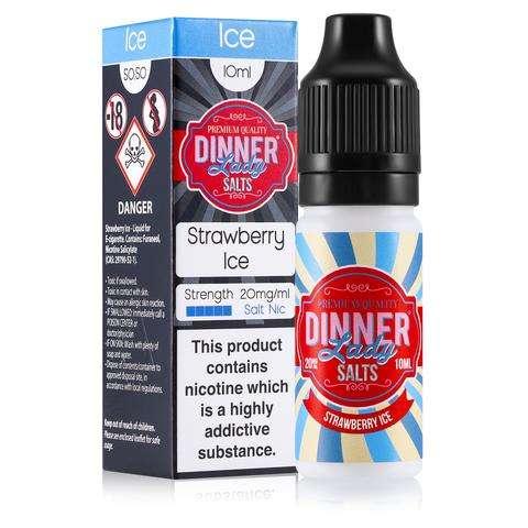 Product Image of Strawberry Ice Nic Salt E-Liquid by Dinner Lady 10ml