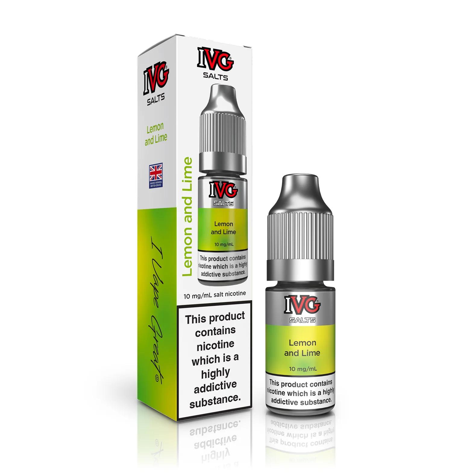 Product Image of Lemon and Lime Nic Salt E-Liquid by IVG 10ml