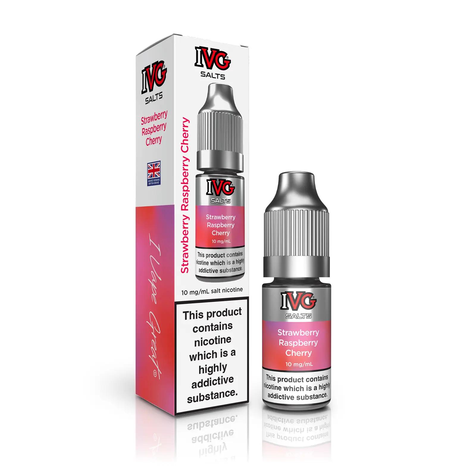 Product Image of Starwberry Raspberry Cherry Nic Salt E-Liquid by IVG 10ml