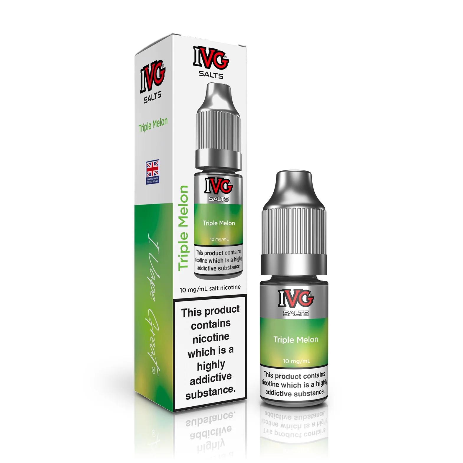 Product Image of Triple Melon Nic Salt E-Liquid by IVG 10ml