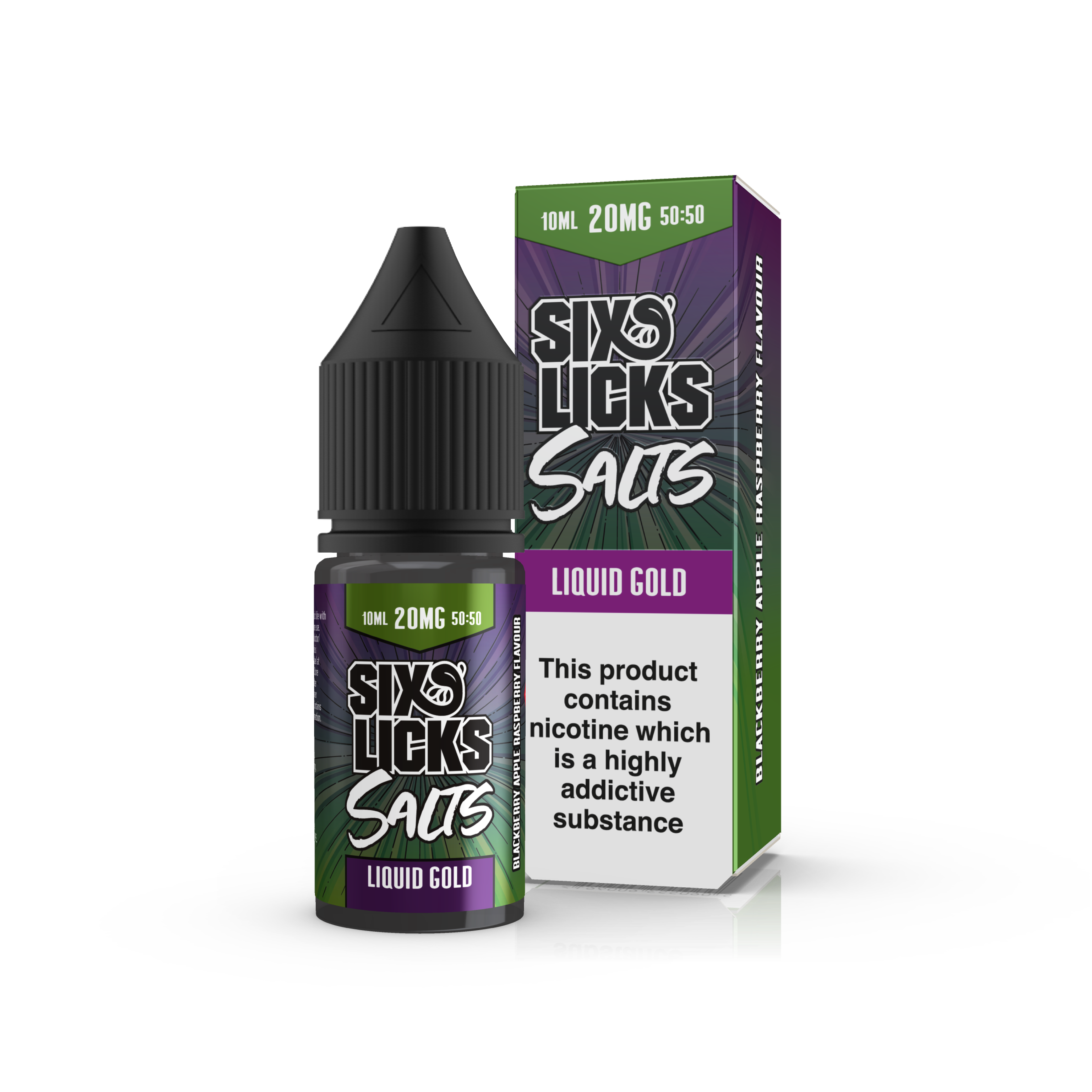 Product Image of Liquid Gold Nic Salt E-Liquid by Six Licks 10ml