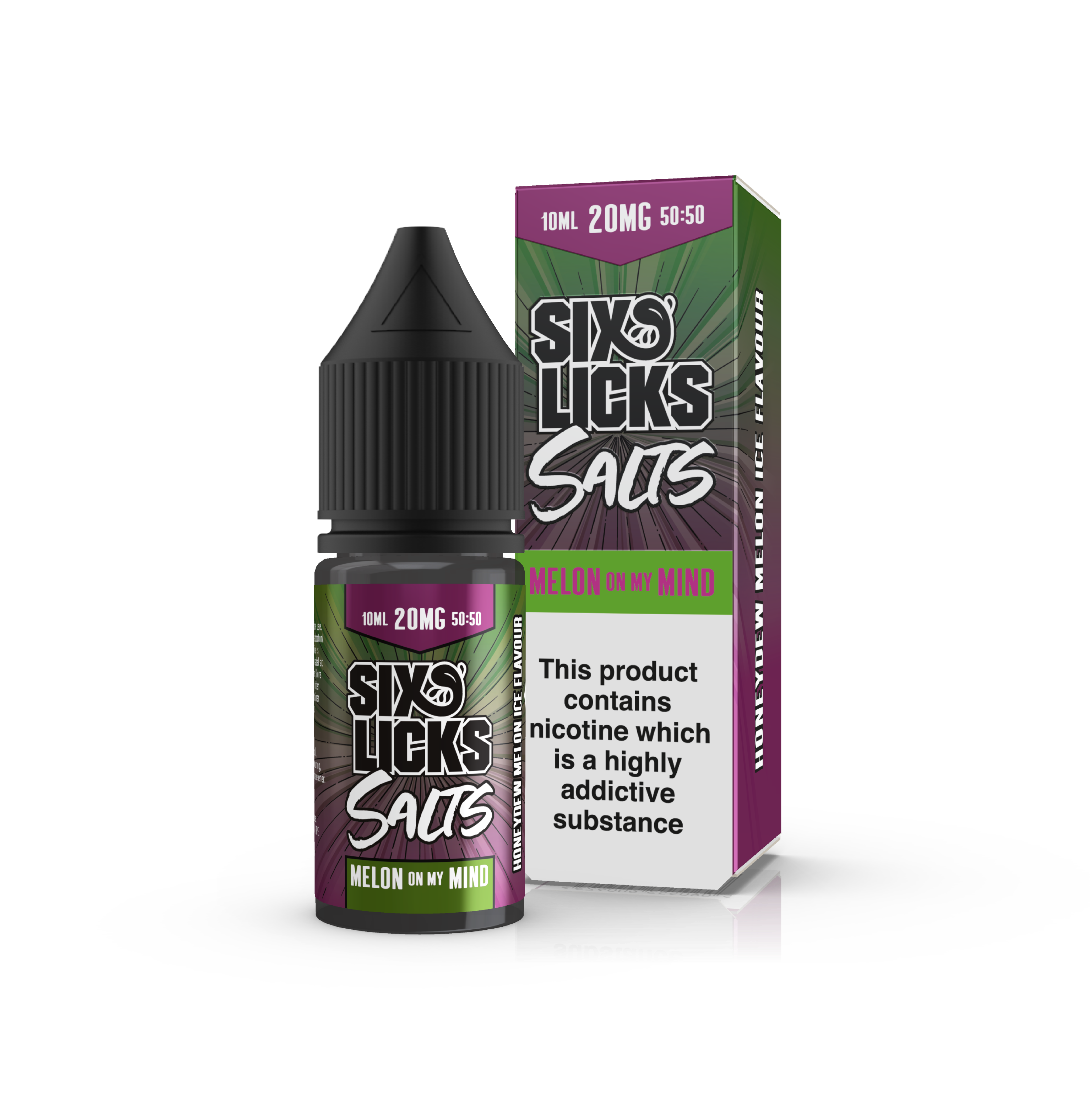 Product Image of Melon On My Mind Nic Salt E-Liquid by Six Licks 10ml