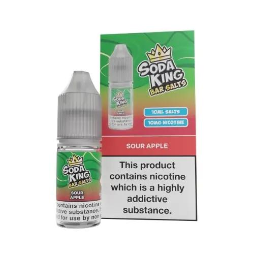 Product Image of Sour Apple Nic Salt E-Liquid by Soda King Bar Salts 10ml