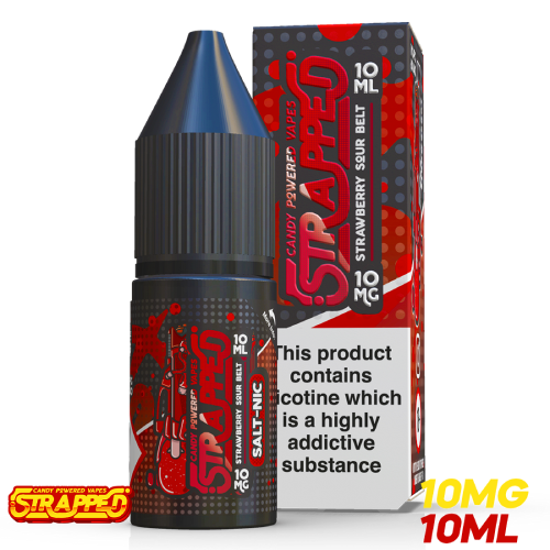 Product Image of Strawberry Sour Belt Nic Salt E Liquid by Strapped 10ml