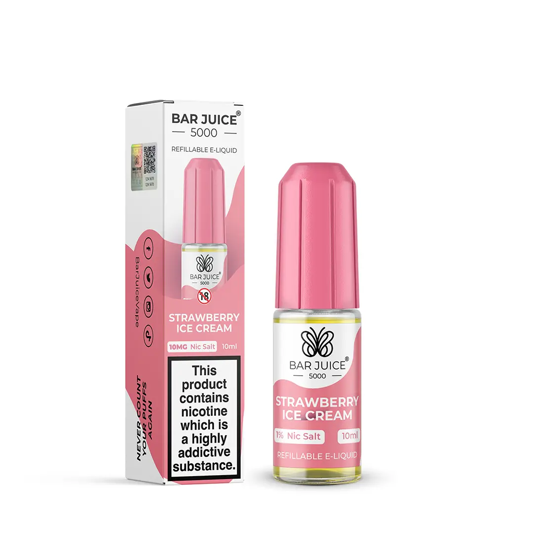 Product Image of Strawberry Ice Cream Nic Salt E-Liquid by Bar Juice 5000 Salts 10ml