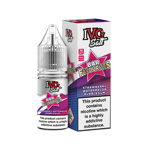 Product Image of Strawberry Watermelon Bubblegum Nic Salt E-Liquid by IVG Bar Salt Favourites