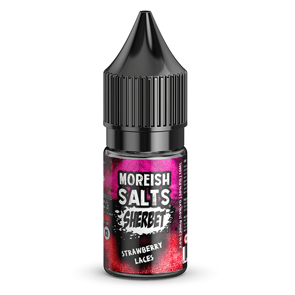 Product Image of Sherbet Strawberry Laces Nic Salt E-liquid by Moreish Puff 10ml